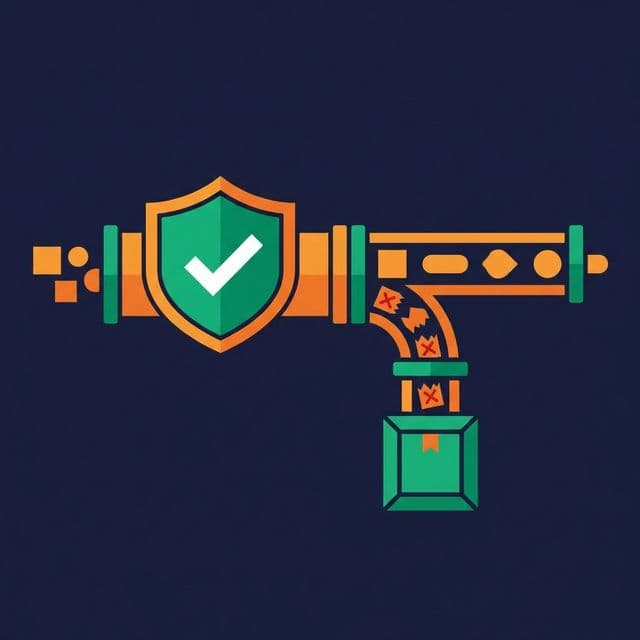 Data quality checks enforced at the pipeline validation stage before data reaches consumers